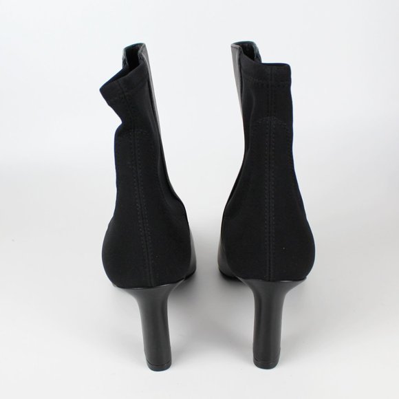 Stuart Weitzman Lauri 75 Booties | Sleek Black Ankle Boots for Work & Nights Out - Picture 8 of 12